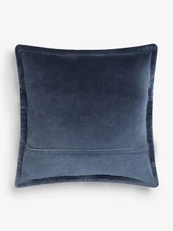French Connection Cushions-Washed Velvet Navy Cushion