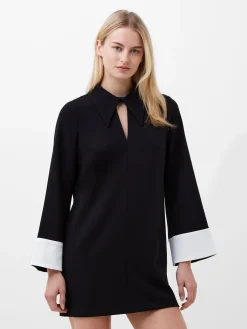 French Connection Dresses|Mini Dresses-Whisper Long Sleeve Folded Cuff Mini Dress