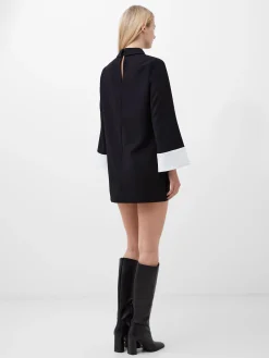 French Connection Dresses|Mini Dresses-Whisper Long Sleeve Folded Cuff Mini Dress
