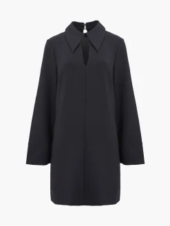 French Connection Dresses|Mini Dresses-Whisper Long Sleeve Folded Cuff Mini Dress