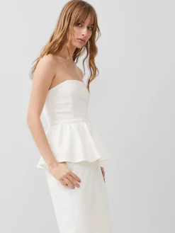 French Connection Co-Ords-Whisper Strapless Peplum Top