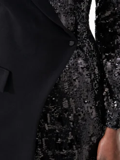 French Connection Dresses|Mini Dresses-Xia Ponte Sequin Jersey Blazer Mini Dress
