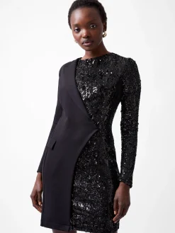 French Connection Dresses|Mini Dresses-Xia Ponte Sequin Jersey Blazer Mini Dress