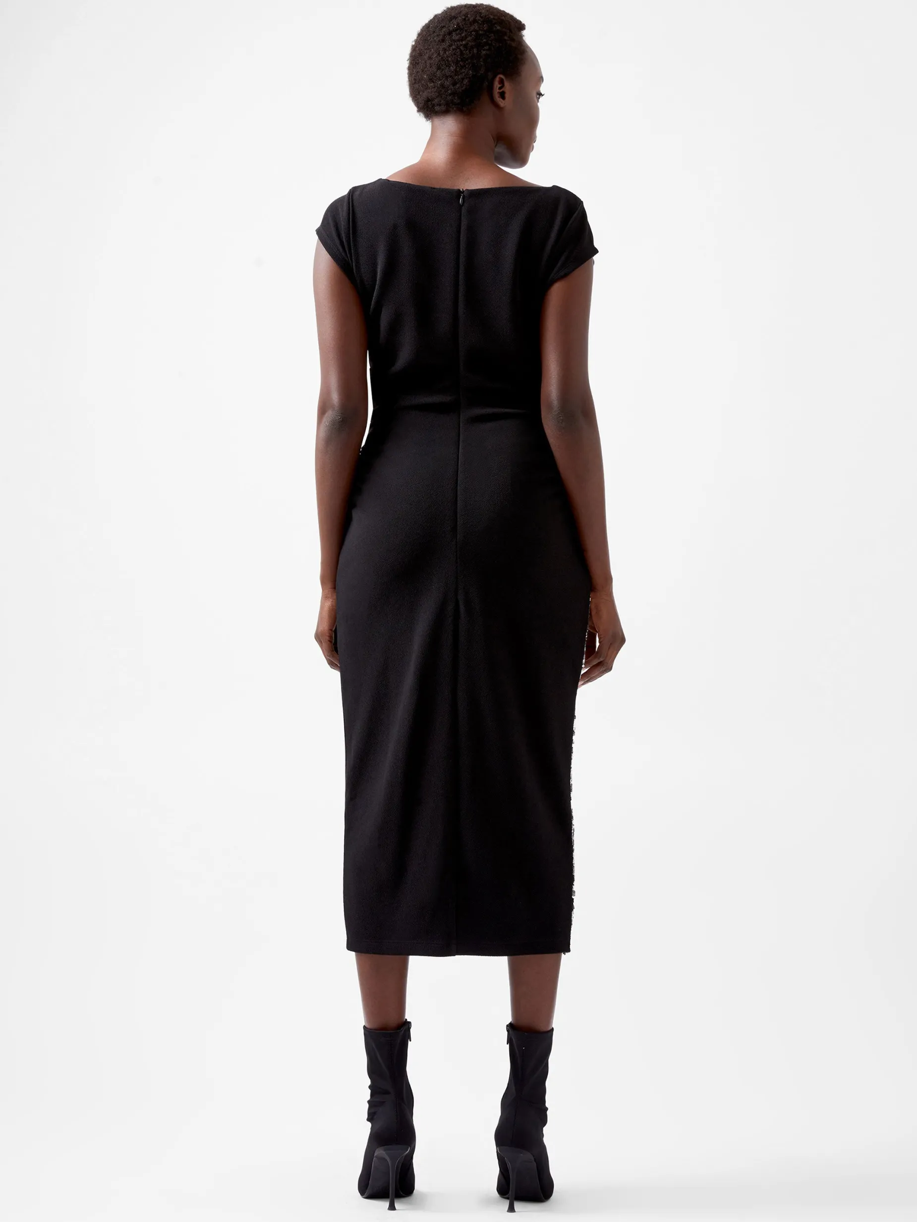 French Connection Dresses|Midi Dresses-Zanna Jersey Sequin Mix Midi Dress