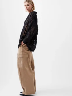 French Connection Tops|Shirts-Zebra Devore Popover Shirt